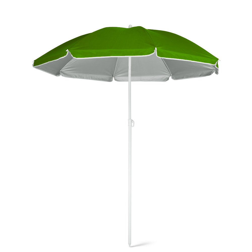 Guarda-sol personalizado modelo 001 verde da Florença, um dos 5 modelos para clubes, hotéis e resorts