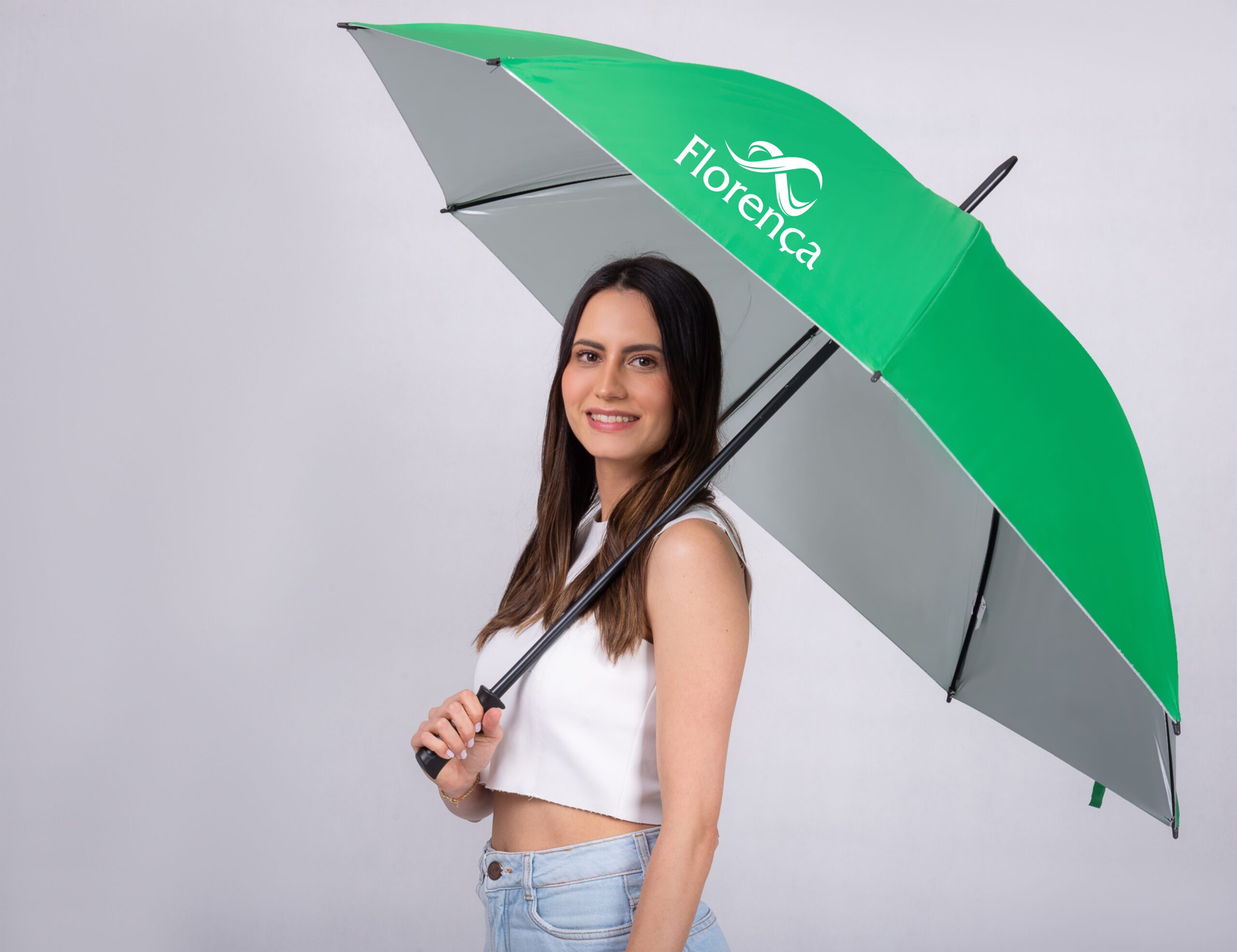 guarda chuva personalizado verde