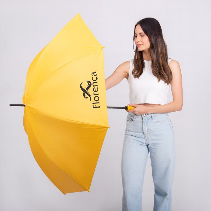 guarda chuva personalizado amarelo